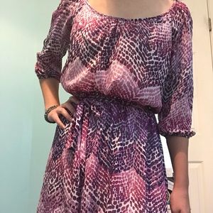 SPEECHLESS Peasant Patterned Dress